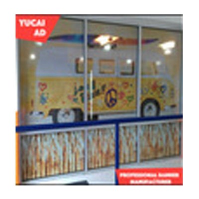 Advertising window graphic self adhesive vinyl