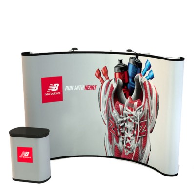 10ft Curved Tension Fabric Display Metal Display Trade Show