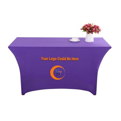 China Hot-selling custom logo 4/6/8ft Spandex table cover